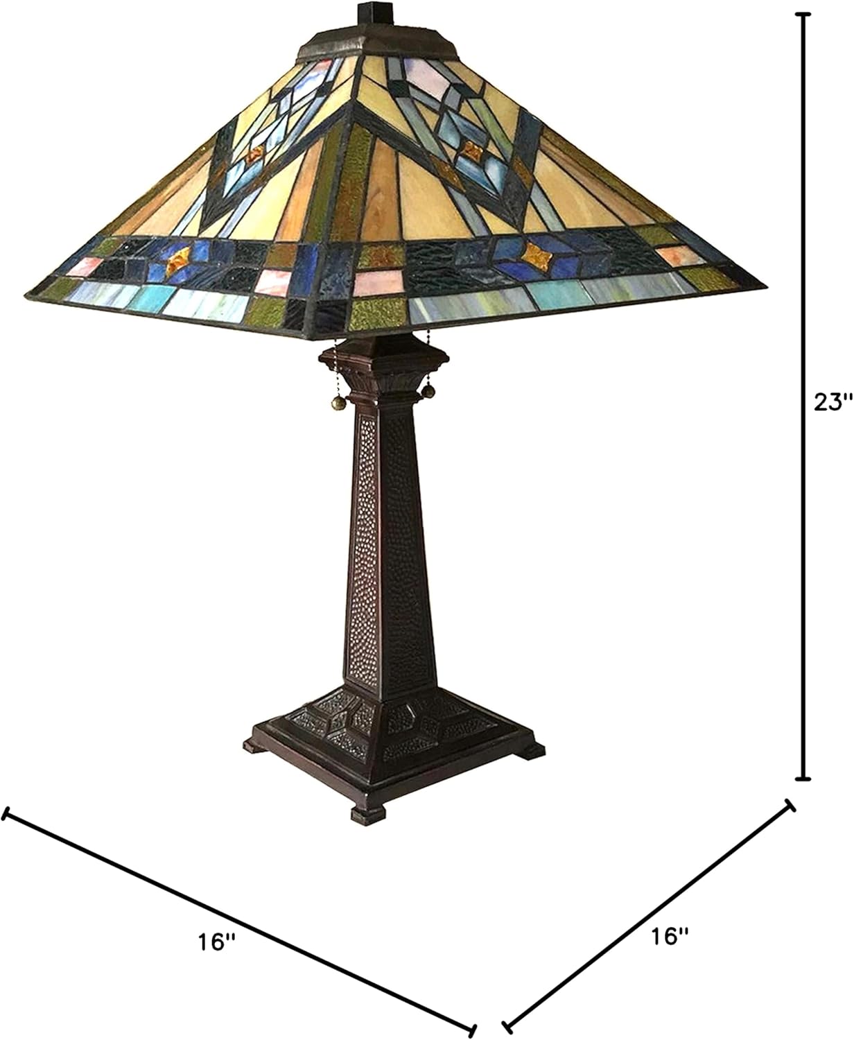 Antique Bronze Table Lamp 16 Inch Shade k7