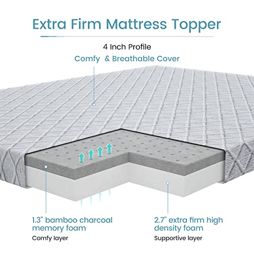 Firm Memory Foam Mattress Topper Twin Size 3 Inch a7