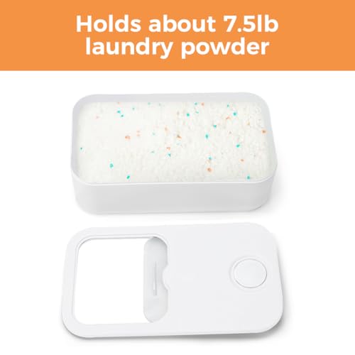 Laundry Powder Container with Cup for Detergent Storage Grey k7