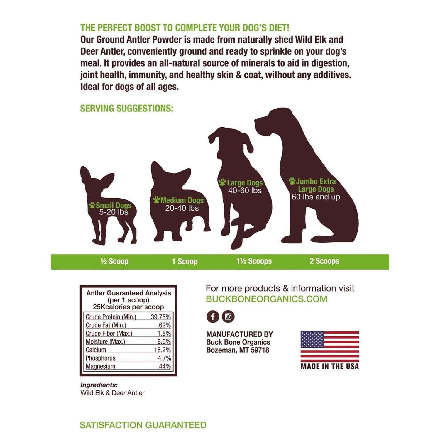 Ground Wild Elk and Deer Antler Powder for Dogs a7k