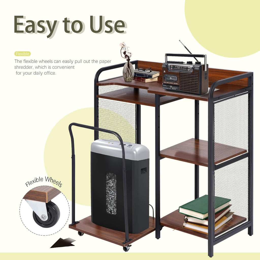 Printer Stand with Storage 3 Tier Adjustable Rack for Home Office k7m