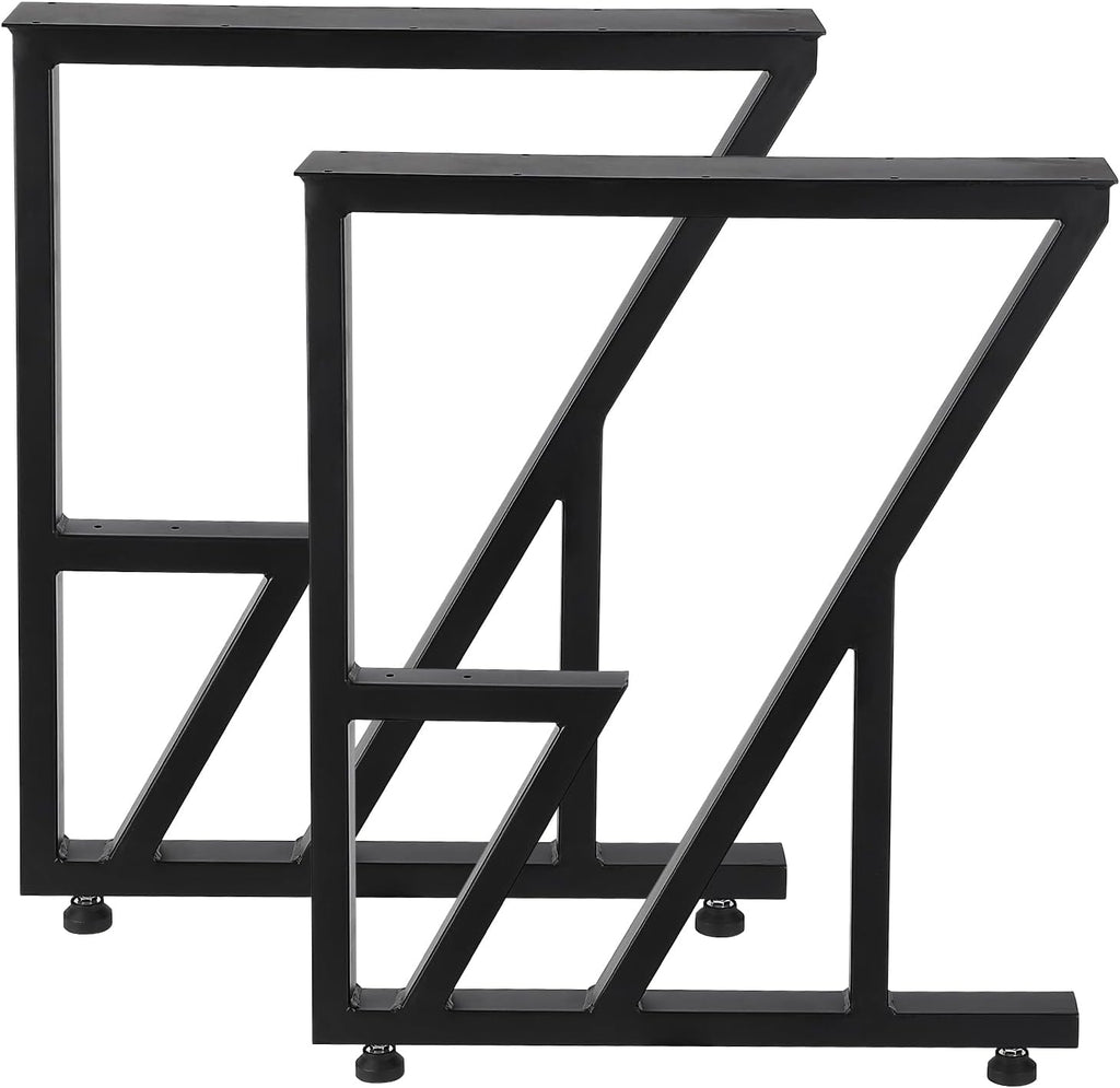 Metal Table Legs 28x124 Black Industrial Rustic Design for Dining Coffee Writing Garden Tables 2PCS k7