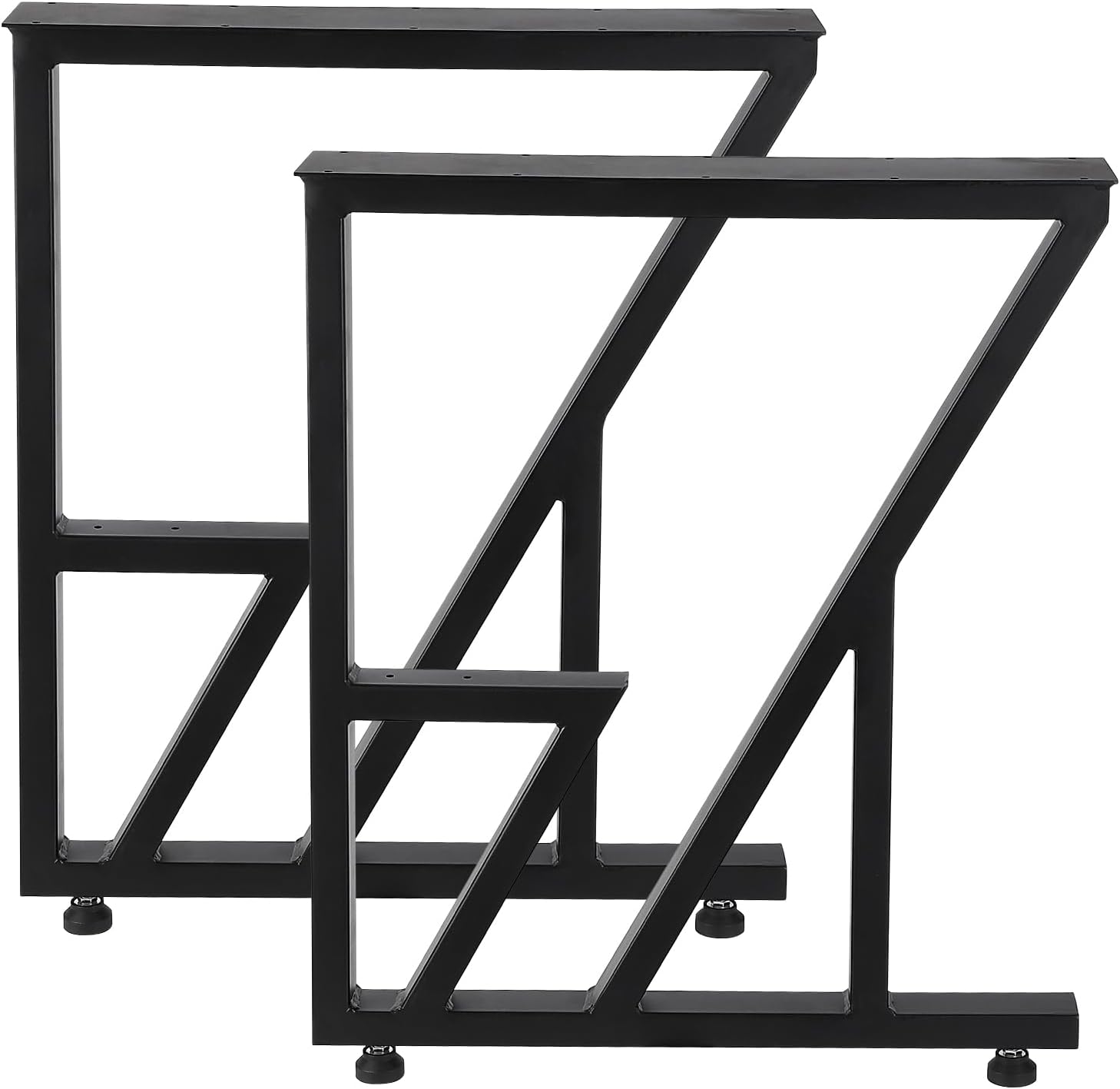 Metal Table Legs 28x124 Black Industrial Rustic Design for Dining Coffee Writing Garden Tables 2PCS k7