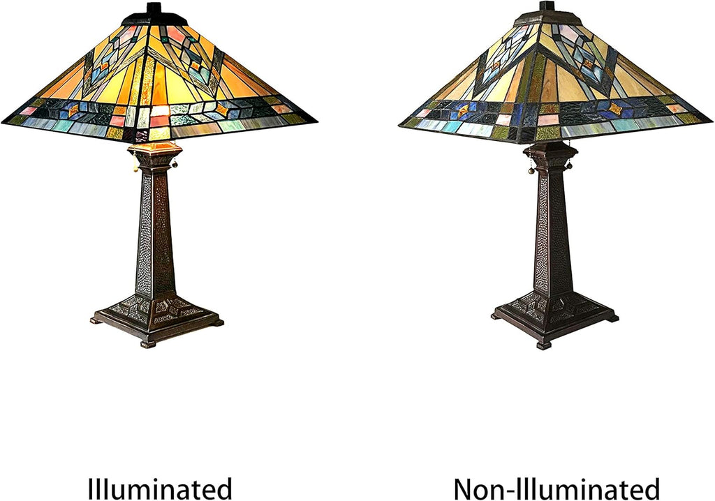 Antique Bronze Table Lamp 16 Inch Shade k7