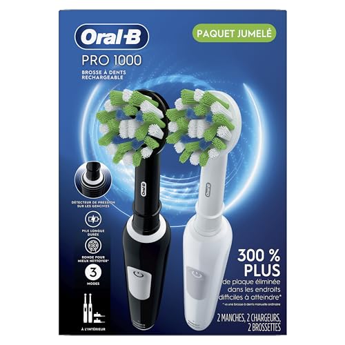 Electric Toothbrush Black White 2 Count k7