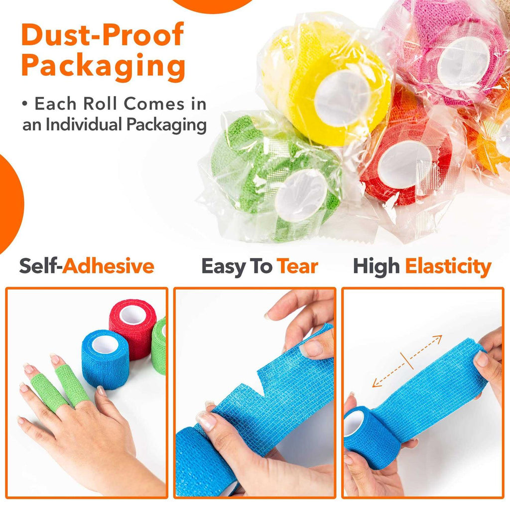 Self Adhesive Bandage Wrap 2 inch x 5 Yards Non-Woven k7