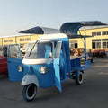10.5FT Display Food Trailer, Concession Blue APE Food Trailer Kitchen Near Me, Mobile Food Truck Cart for Sale APE Trailer with 1 Compartment Sink for Food Trailer, Small Vintage Food Trailer