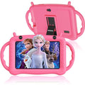 Kids Tablet Android 12 Tablet for Kids 7 inch Learning Tablet Quad-Core 32GB GMS Certified WiFi Bluetooth Dual Camera Parental Control Toddler Tablet with Drop-Proof Case (Pink)