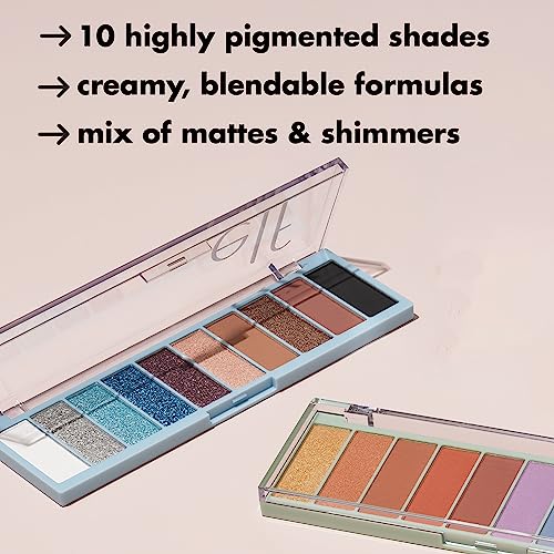 Eyeshadow Palette 10 Metallic Shades Vegan Cruelty-Free a7