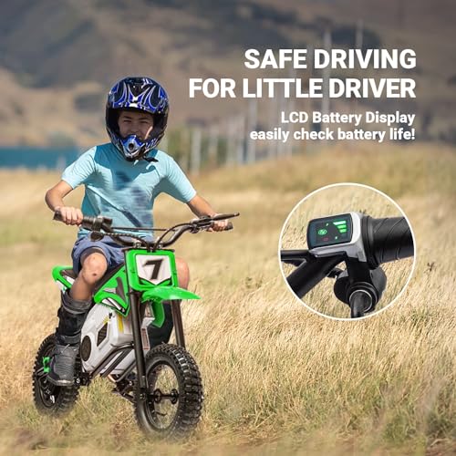 Electric Dirt Bike 350W for Kids 8-12 Pink a7