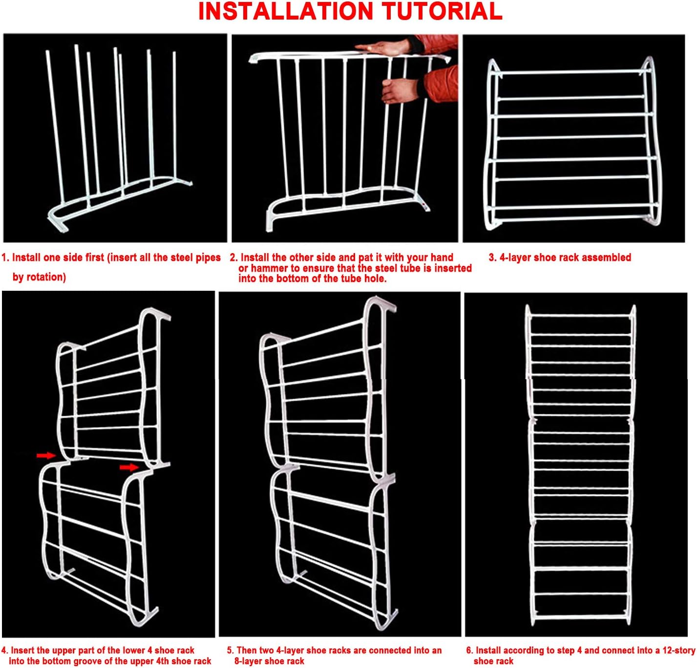 Over Door Shoe Rack Holder 36 Pair Hanging Storage Organizer a7