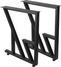 Metal Table Legs 28"x124" - Heavy Duty, Black Industrial Rustic Design, for Dining, Coffee, Writing, and Garden Tables (2PCS)