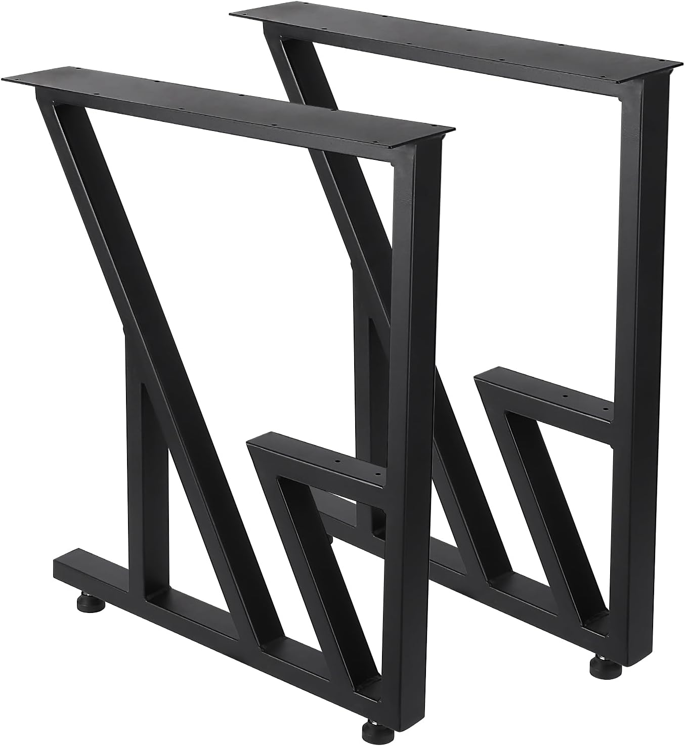 Metal Table Legs 28"x124" - Heavy Duty, Black Industrial Rustic Design, for Dining, Coffee, Writing, and Garden Tables (2PCS)