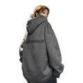 Suede Couple's Hooded Sweatshirt, Army Green,