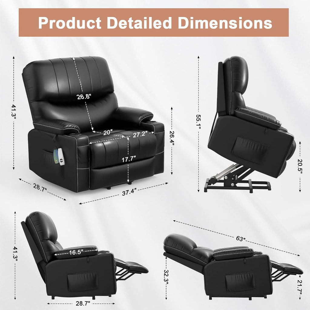 Power Lift Recliner for Elderly with Heat Massage a7