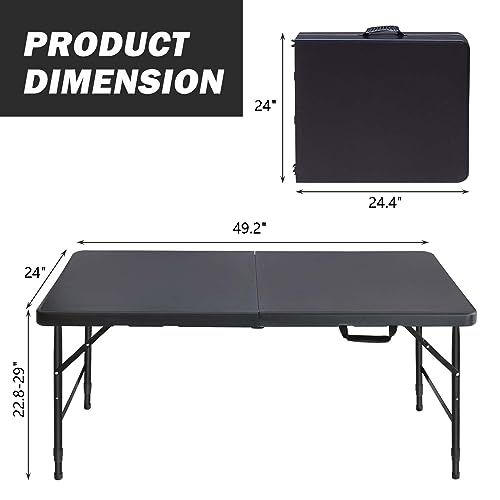 Folding Table 4ft Heavy Duty Indoor Outdoor Picnic Dining a7