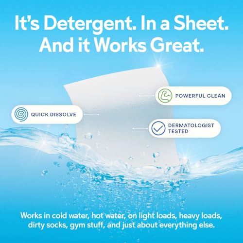 Laundry Detergent Sheets Fresh Scent 60 Loads Concentrated a7