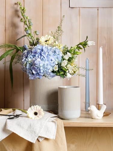Ceramic Utensil Holder for Countertop, Set of 2, Marble Gray q7