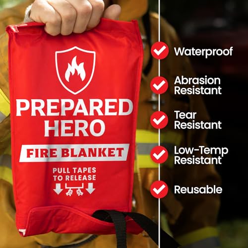 Emergency Fire Blanket 40x40 for Kitchen Home Fiberglass a7