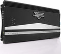 Lanzar 2-Channel High Power MOSFET Amplifier - Slim 6000 Watt Bridgeable Mono Stereo 2 Channel Car Audio Amplifier w/Crossover Frequency and Bass Boost Control, RCA Input and Line Output - VCT2610.5