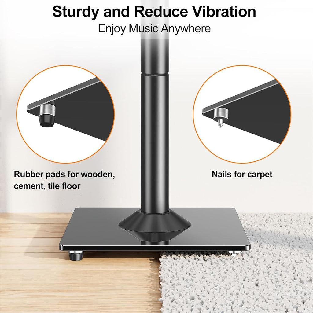 Speaker Stands Height Adjustable 28-37.4 for Bookshelf Studio Speakers Pair k7m