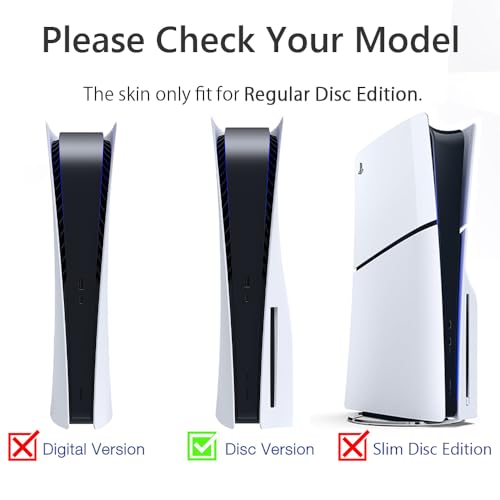 PS5 Disc Edition Console and Controller Skin Set Red Black a7