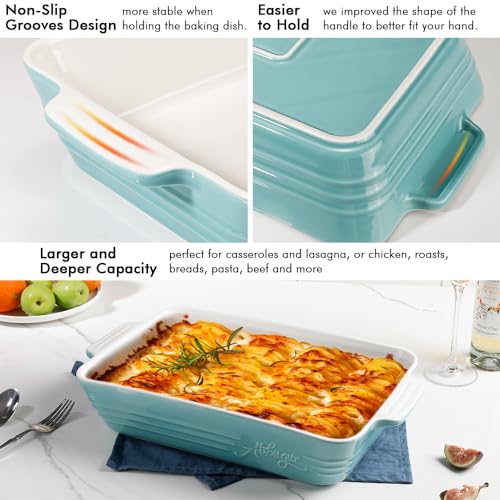 Ceramic Baking Dish 9x13 with Handles White a7
