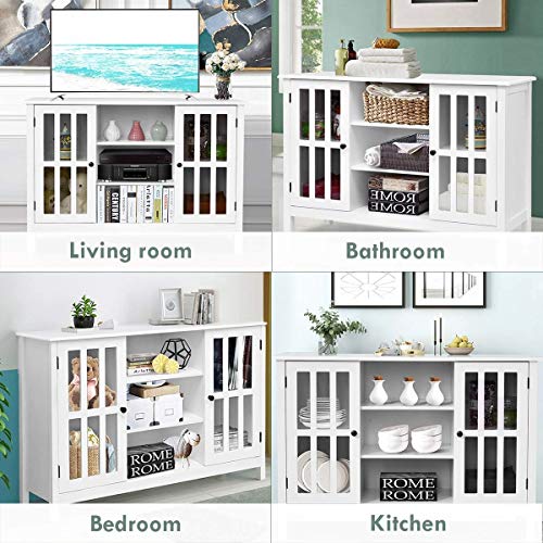 TV Stand Console Storage Cabinet Brown k7p