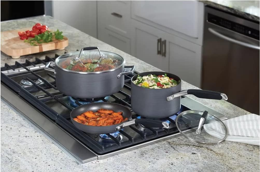 8pc Hard-Anodized Non-Stick Cookware Set k7