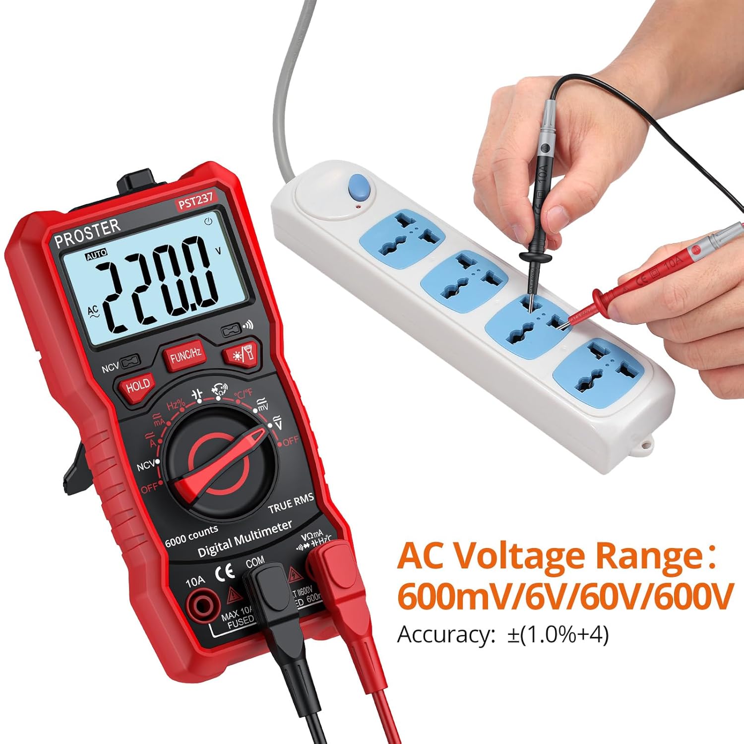 Digital Multimeter 6000 Counts TRMS NCV Tester k7