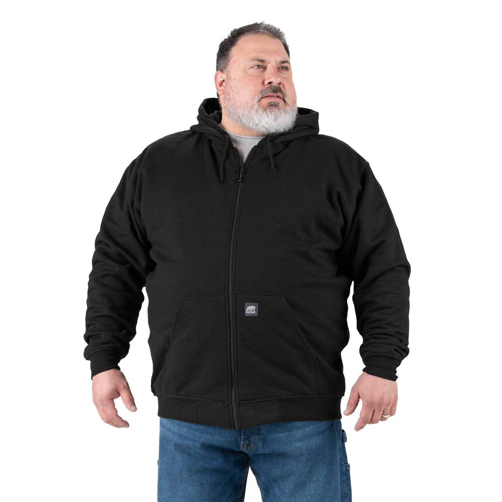 Thermal-lined full-zip hooded sweatshirt k7