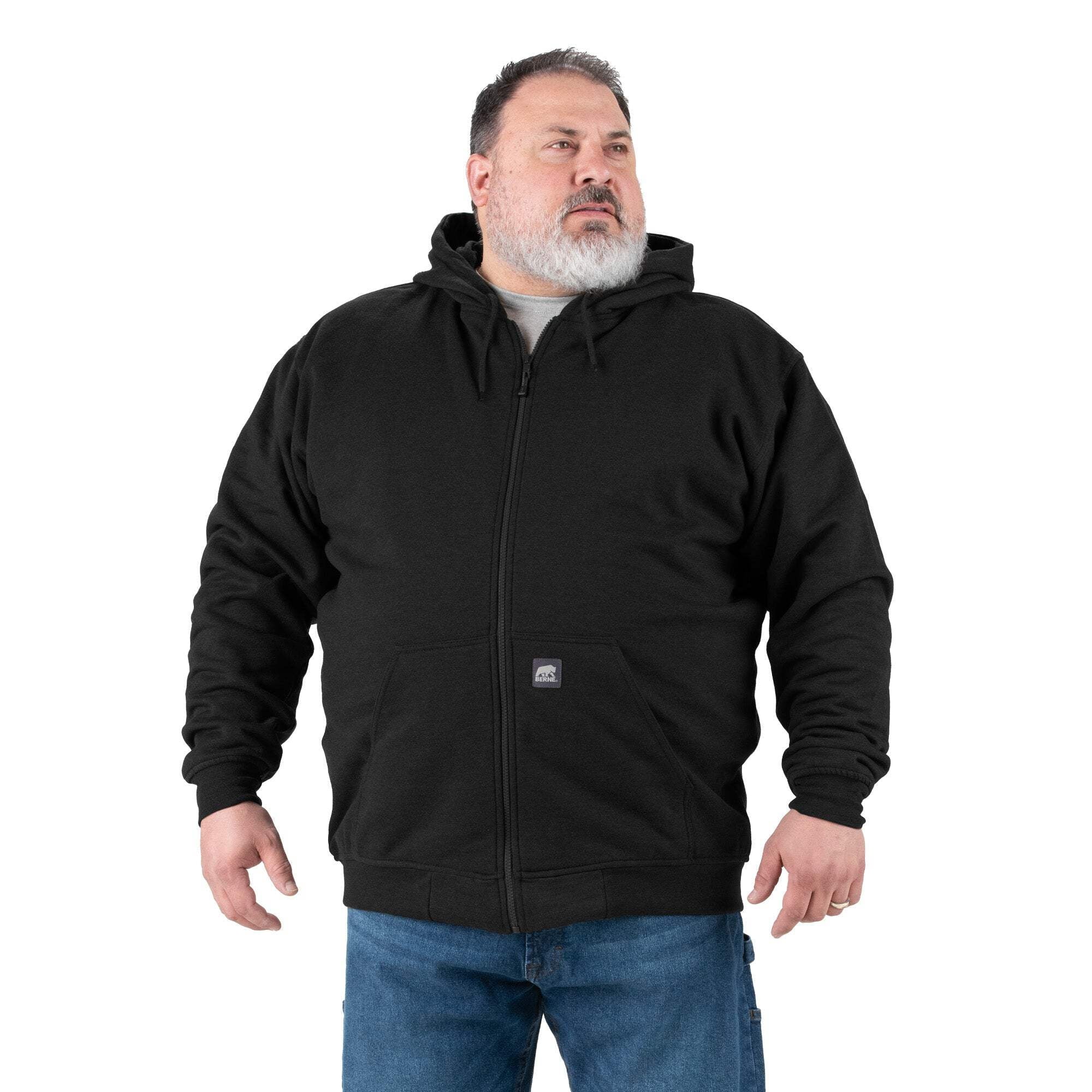 Thermal-lined full-zip hooded sweatshirt k7