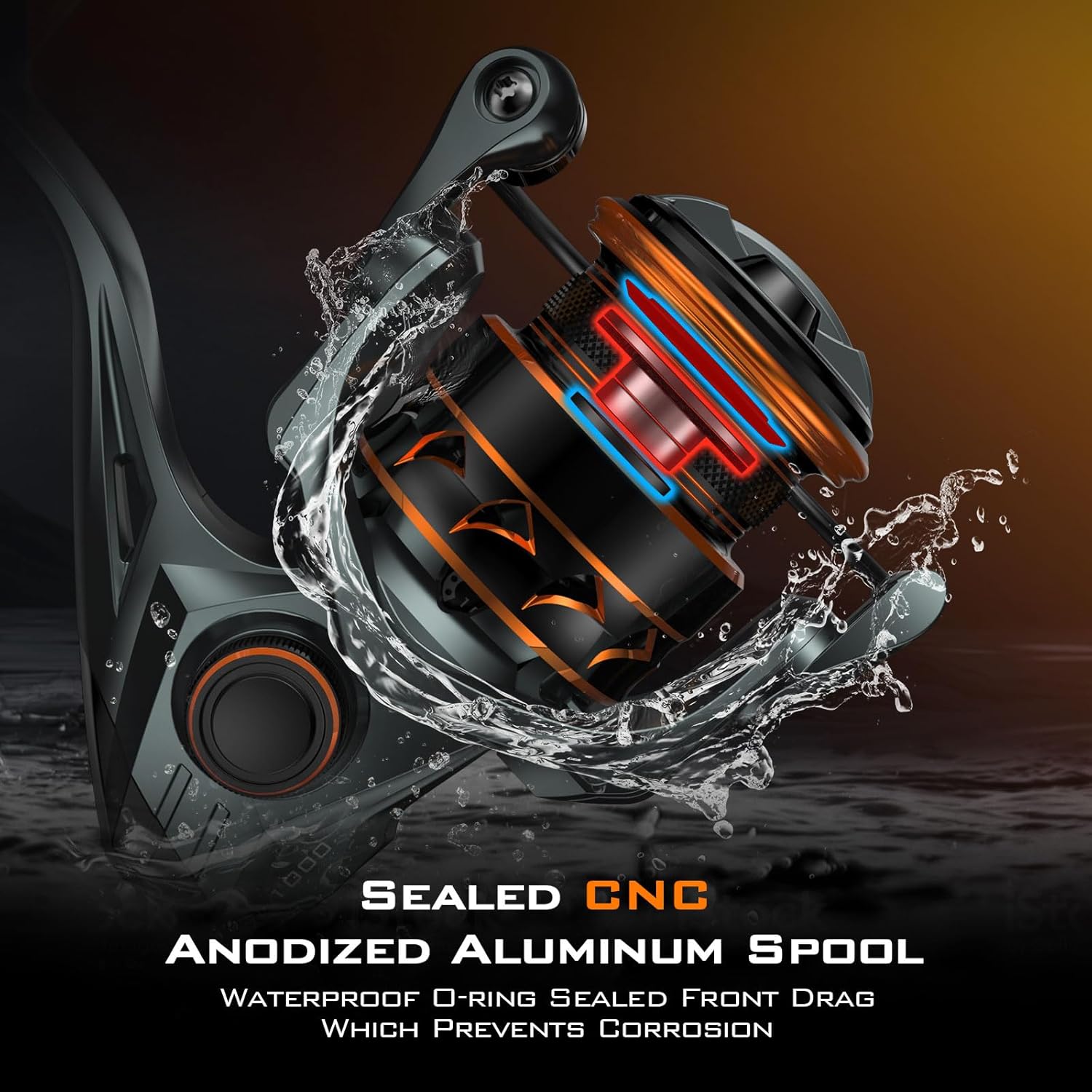Spinning and Ice Fishing Reel 1000 SFS Carbon Body Lightweight 4.6 Oz a7