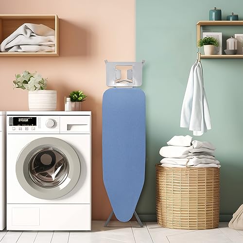 Ironing Board 45 x 14 with Iron Holder, Adjustable Height, Foldable Steel Frame k7m