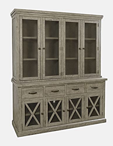 Rustic Pine 4-Drawer Sideboard Buffet Server a7