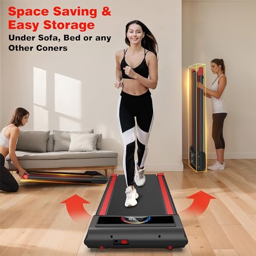 Walking Pad Treadmill for Home Office Compact 2 in 1 with Remote Control k7