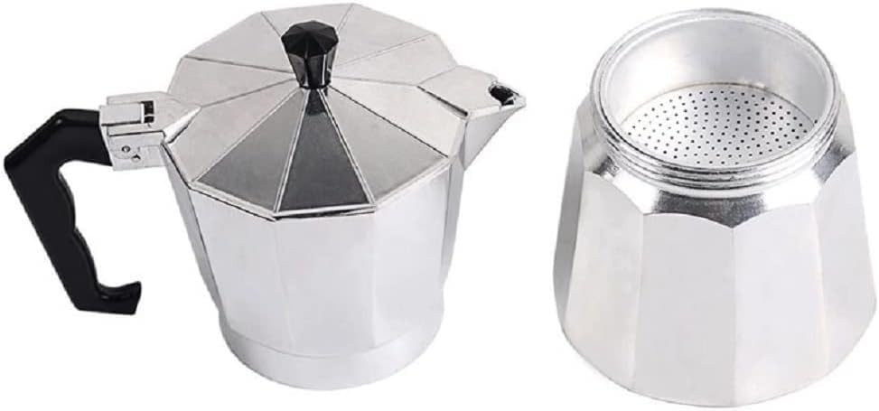 Moka Pot Stovetop Espresso Maker 3 Cup Silver a7