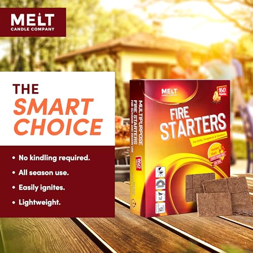 Fire Starter Squares 160 pcs for Campfire Grill Outdoor Fire Pit a7