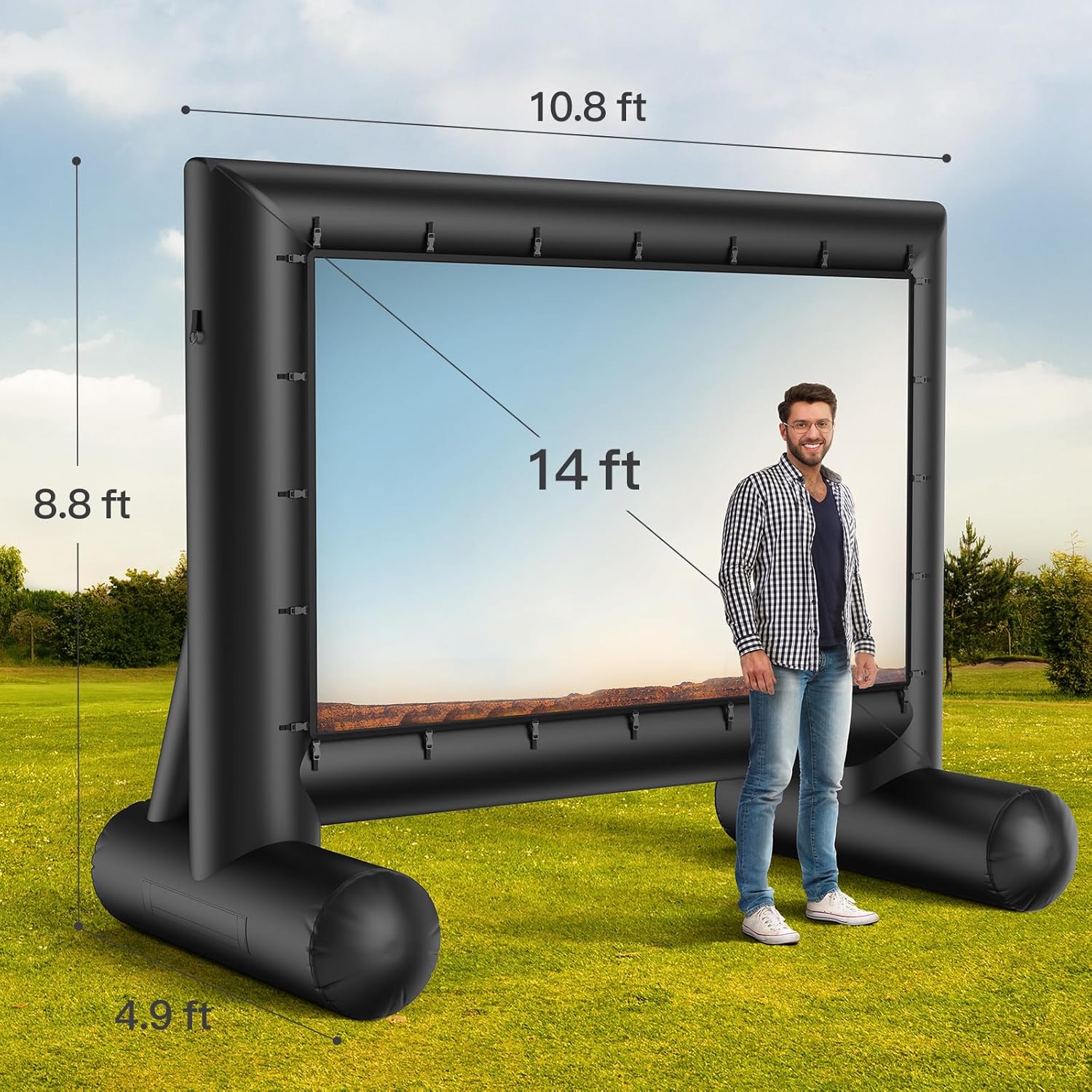 Outdoor Inflatable Movie Screen 14ft Projector Screen a7