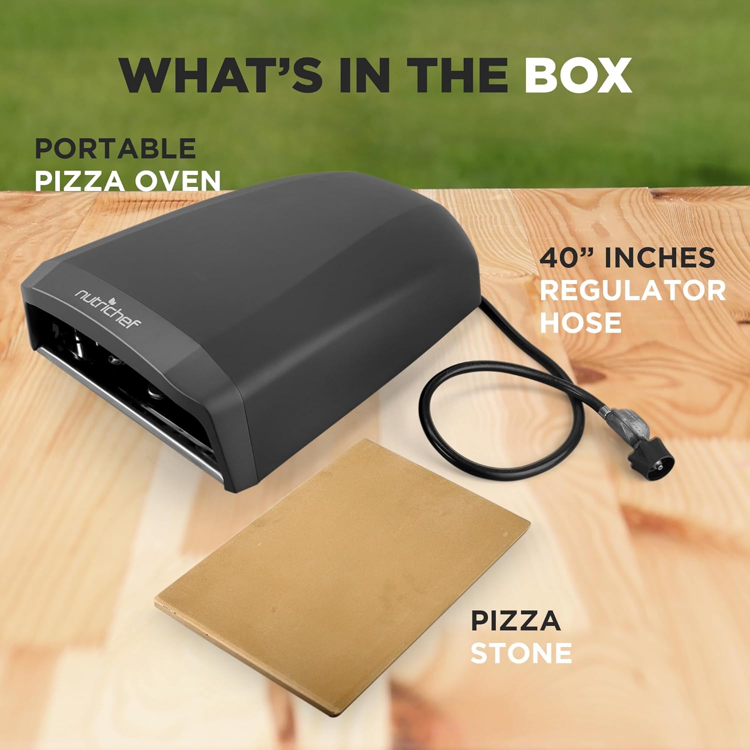 Portable Outdoor Gas Pizza Oven with Foldable Feet and Heat Control a7