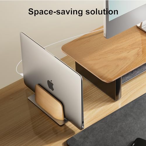 Wooden Vertical Laptop Stand for Desk k7x