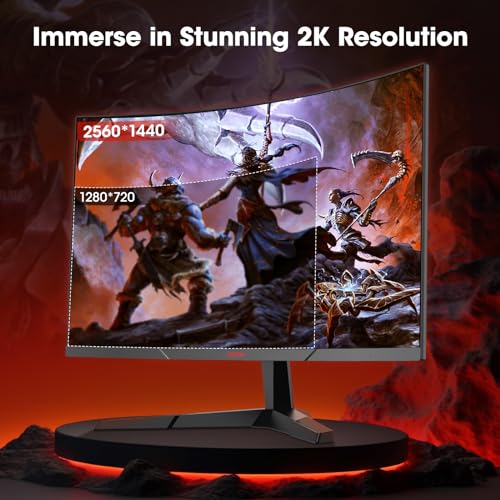 27 inch QHD 180Hz Curved Gaming Monitor with AdaptiveSync 1ms HDR10 VESA a7