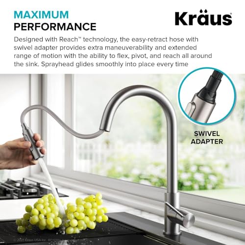 Modern Single-Handle Touch Kitchen Faucet with Pull Down Sprayer a7