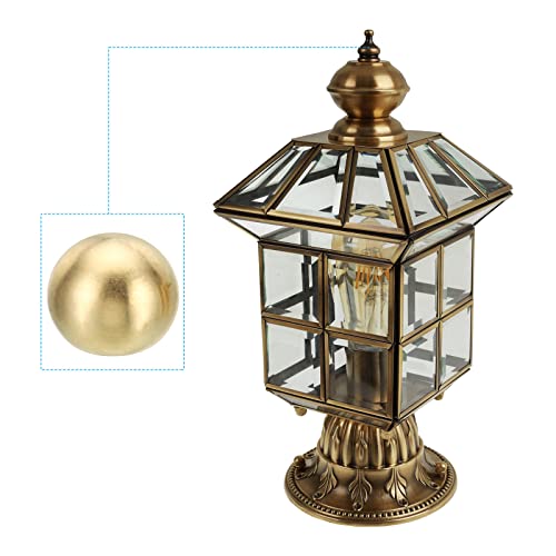 Brass Ball Lamp Finials Caps Knob 2 Set7k