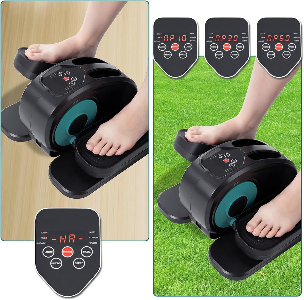 Under Desk Electric Pedal Exerciser with Remote Control and 5 Speeds a7