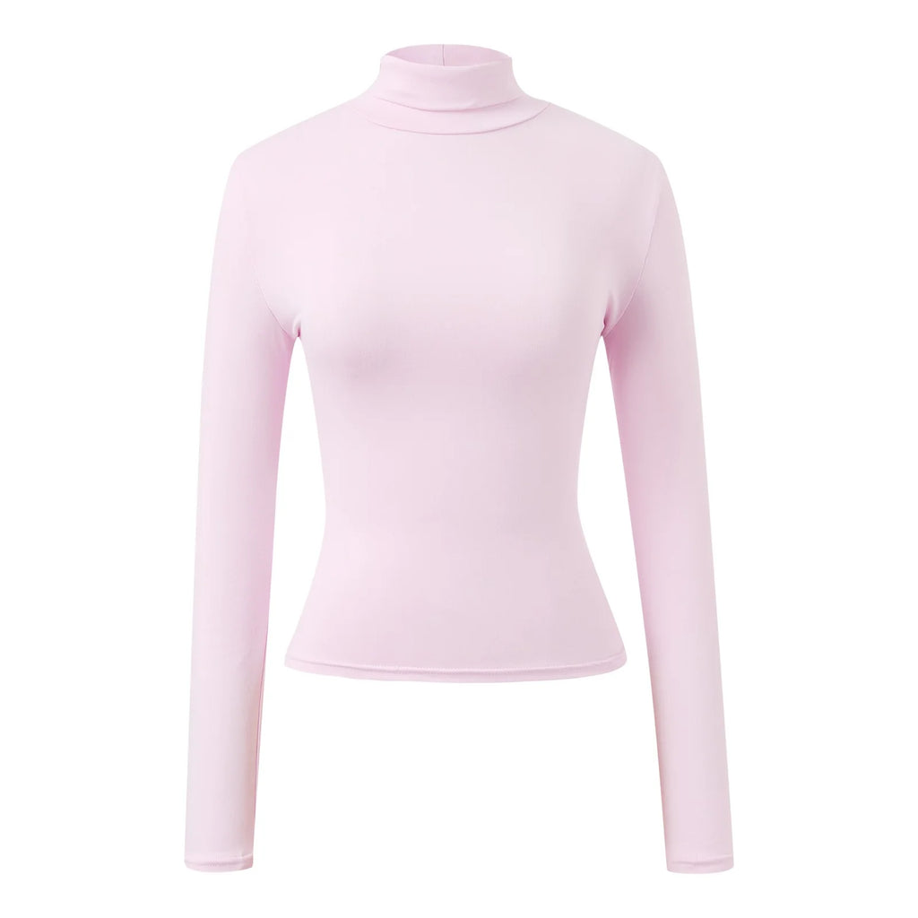 Long Sleeve Crop Tops for Women V Neck Slim Fit Winter Shirts k7m