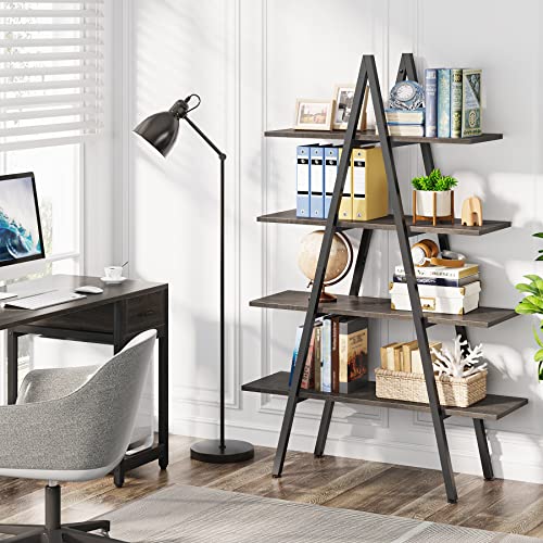 4-Tier A-Shaped Bookcase Ladder Shelf for Living Room k7m