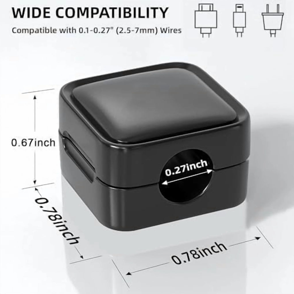 Magnetic Cable Clips Cord Organizer Black Self Adhesive Under Desk a7k