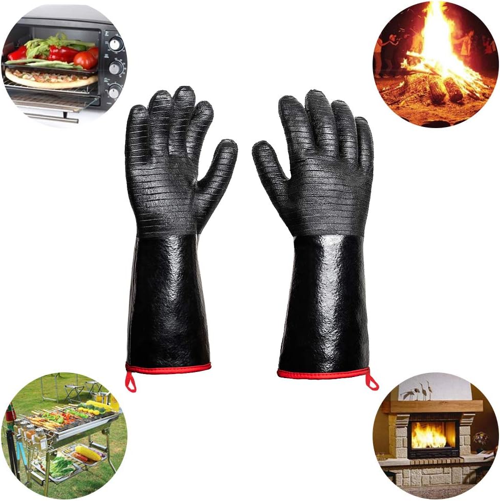 Extreme Heat Resistant Grill Gloves Waterproof Long Sleeve 14 Inch k7m