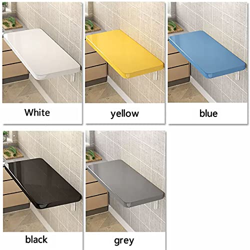 Wall-Mounted Drop-Leaf Folding Desk for Study Bedroom 30x80cm Blue k7